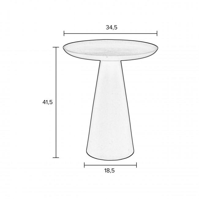 Table d'appoint ronde en aluminium ø34,5cm - RINGAR Rose - Drawer