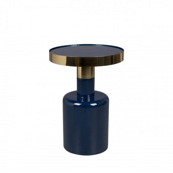 Table d'appoint ronde en métal ø36cm - GLAM Bleu foncé - Zuiver
