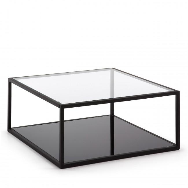 Table basse carrée en métal - BLACKHILL Noir - Kave Home