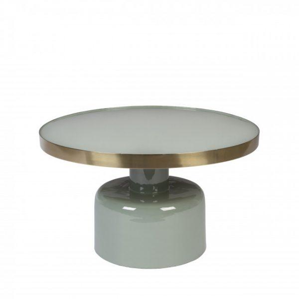 Table basse design en métal ø60cm - GLAM Vert d'eau - Zuiver