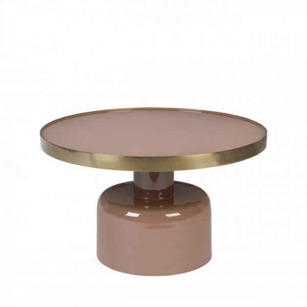 Table basse design en métal ø60cm - GLAM Rose - Zuiver