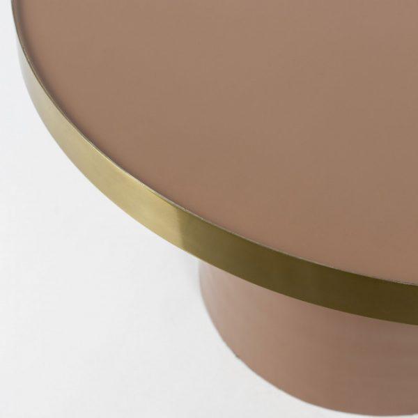 Table basse design en métal ø60cm - GLAM Rose - Zuiver