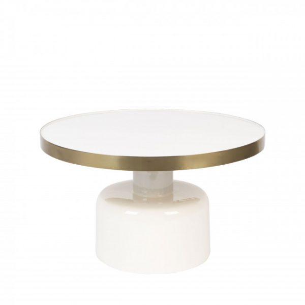 Table basse design en métal ø60cm - GLAM Blanc - Zuiver