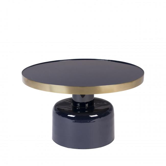 Table basse design en métal ø60cm - GLAM Bleu foncé - Zuiver