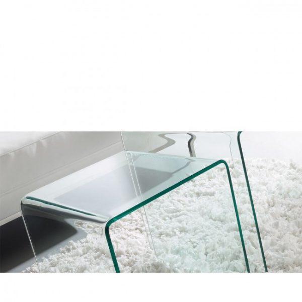 Table d'appoint verre - BURANO Transparent - Kave Home