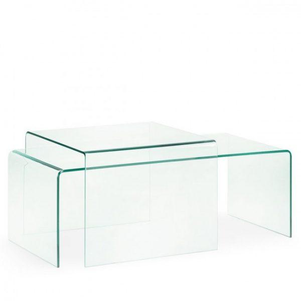 Table d'appoint verre - BURANO Transparent - Kave Home