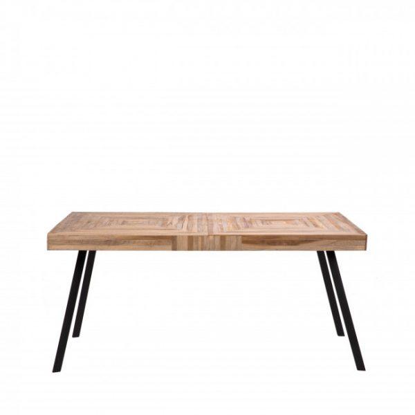 Table à manger en métal et teck recyclé 160x80cm - PAMENANG Bois - Drawer
