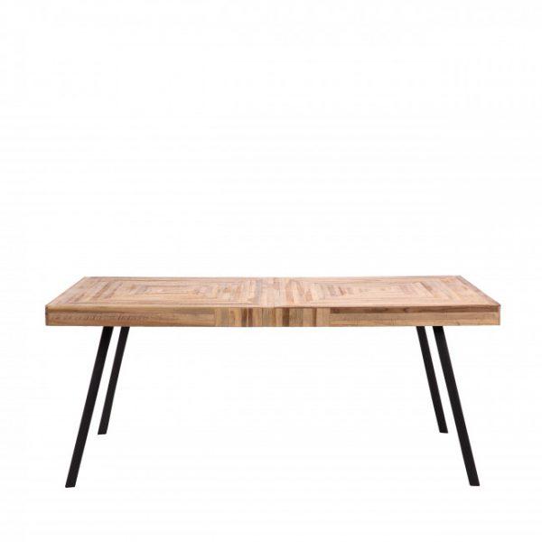 Table à manger en métal et teck recyclé 180x90cm - PAMENANG Bois - Drawer