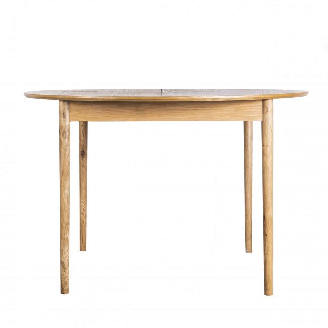Table à manger ronde extensible 120-155x120cm - HOGARN Bois clair - Drawer