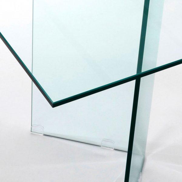 Table à manger en verre 180x90cm - BURANO Transparent - Kave Home
