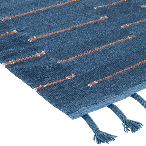 tapis berbère bleu en laine jumbo