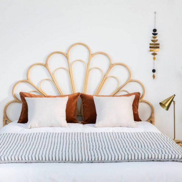 Tête de lit design en rotin 148cm - SINGARAJA Naturel - Drawer