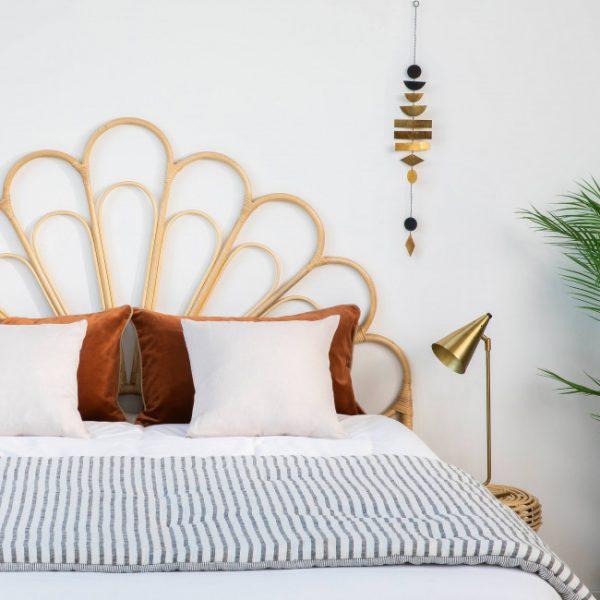 Tête de lit design en rotin 160cm - SINGARAJA Naturel - Drawer