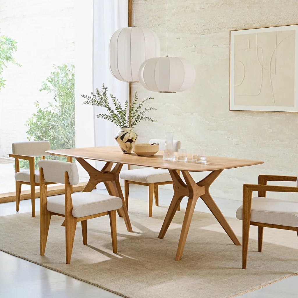 table rectangulaire ampm en chene massif