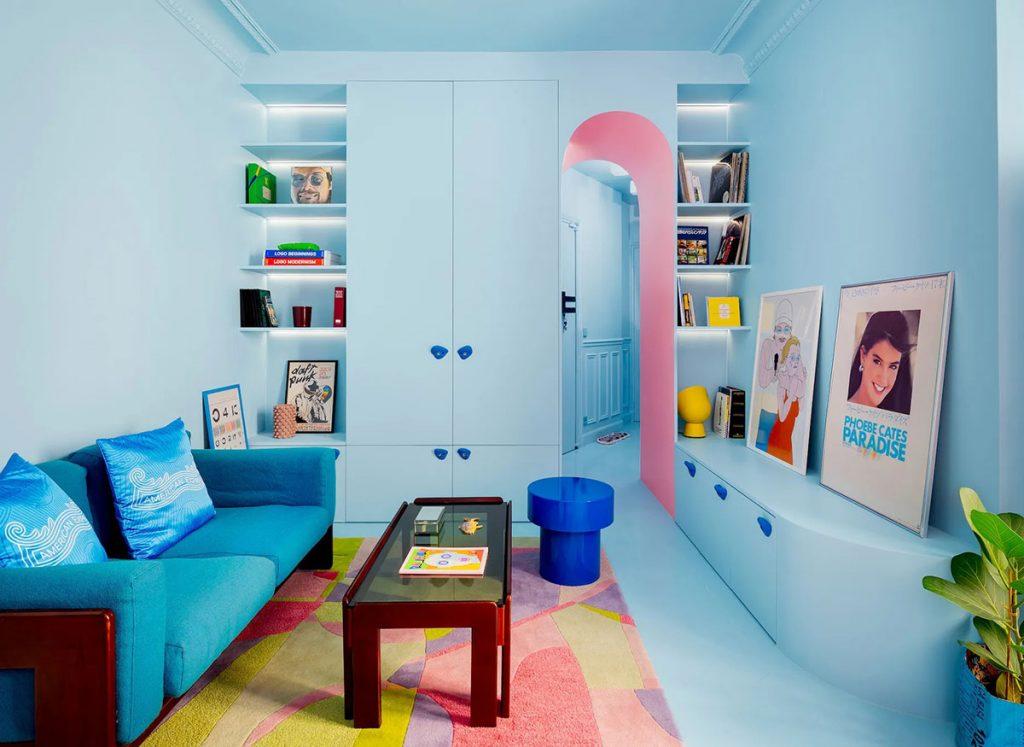 Un eclat de couleurs vives dans un petit appartement parisien de 45 m2 7