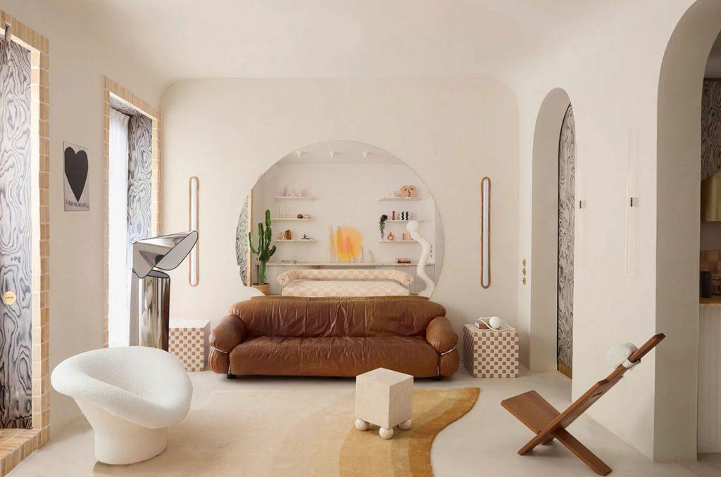 Un petit appartement de 37 m2 aux tons neutres inspire par les paysages desertiques 2