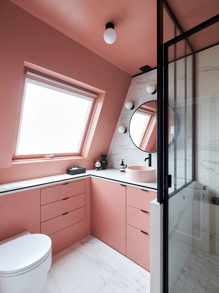 Vous aimez le rose Ce petit appartement de 54 m² avec mezzanine va vous faire craquer 7